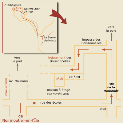 plan d'accs à notre chambre d'hôtes