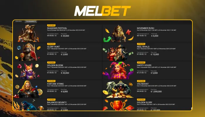 Tournois et programme de fidélité VIP sur l'application Melbet